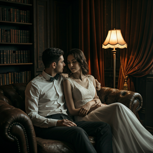Vintage Hero Couple Photo